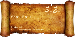 Somi Emil névjegykártya